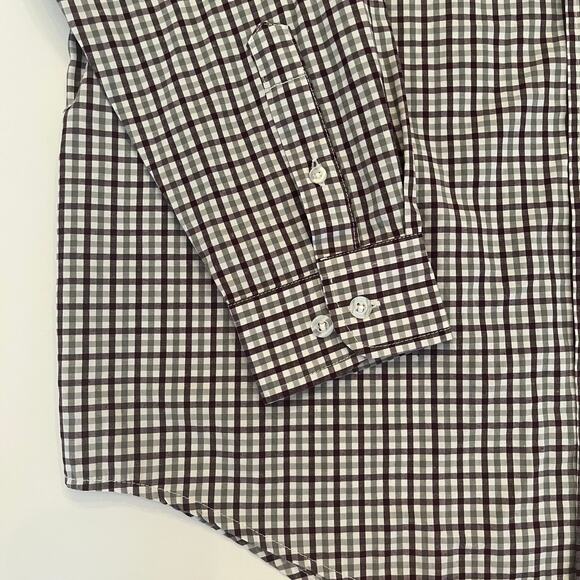 Texas A&M Button Up Shirt Mens Large Maroon Gray Plaid Embroidered Logo Aggies - Picture 4 of 11